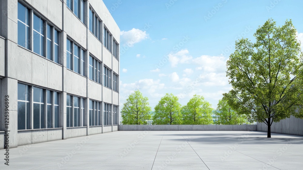 Obraz premium Modern Building Courtyard