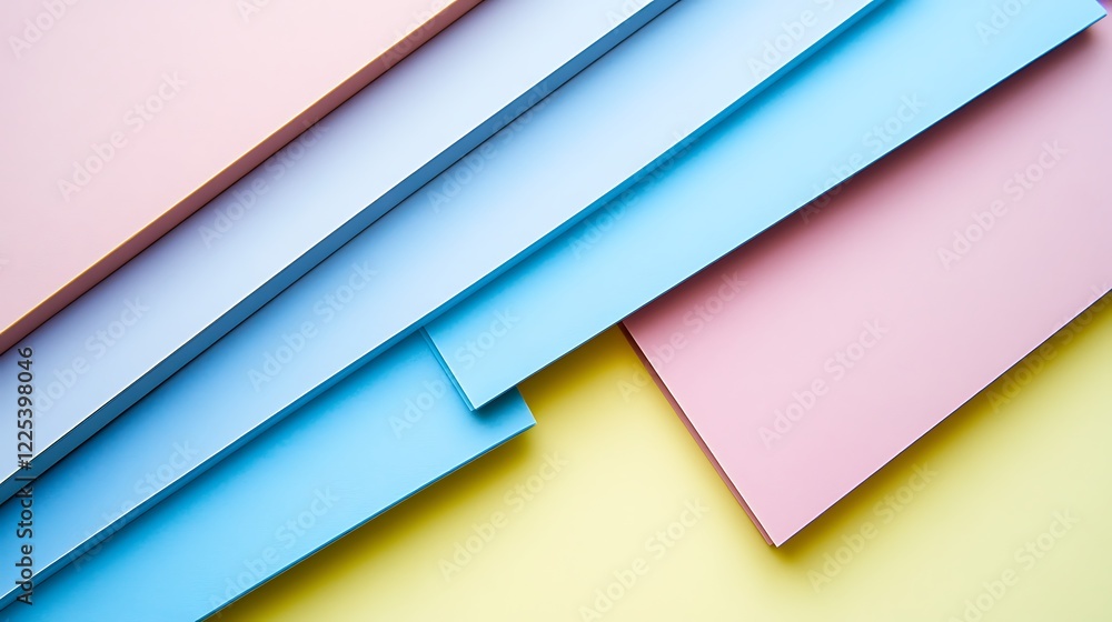 Pastel Colored Papers Arranged in Abstract Design Pastel Colored Papers Arranged in Abstract Design