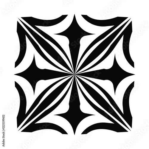 Geometric Black and White Pattern