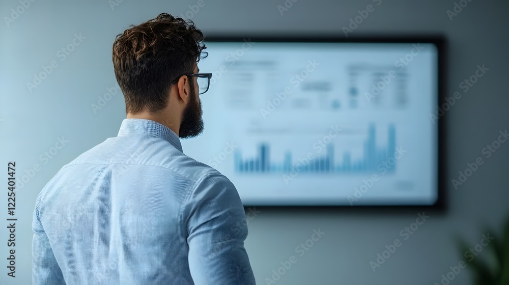 Successful Data Presentation by Confident Product Manager in Modern Workspace Successful Data Presentation by Confident Product Manager in Modern Workspace