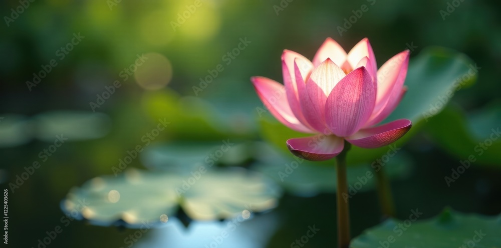 Fototapeta premium Twinkling water lily on a newly emerged alder stem, flowers, spring, fresh