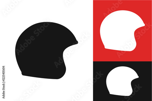 Motorcycle helmet silhouette. Vector image