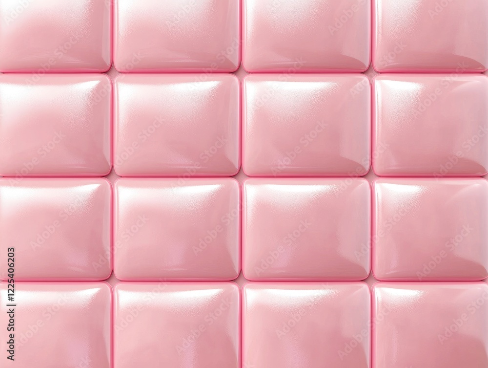 Pink Square Tiles Texture: A seamless texture of glossy, pale pink square tiles creates a clean, modern, and visually appealing background. Pink Square Tiles Texture: A seamless texture of glossy, pale pink square tiles creates a clean, modern, and visually appealing background.