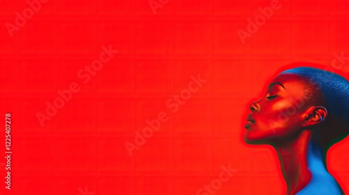 bold and dynamic visual storytelling of cultural resilience incorporating striking abstract designs and bright tones