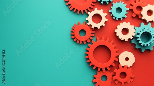 Wallpaper Mural Interconnected Gears Symbolizing Comprehensive Product Requirements Framework Torontodigital.ca