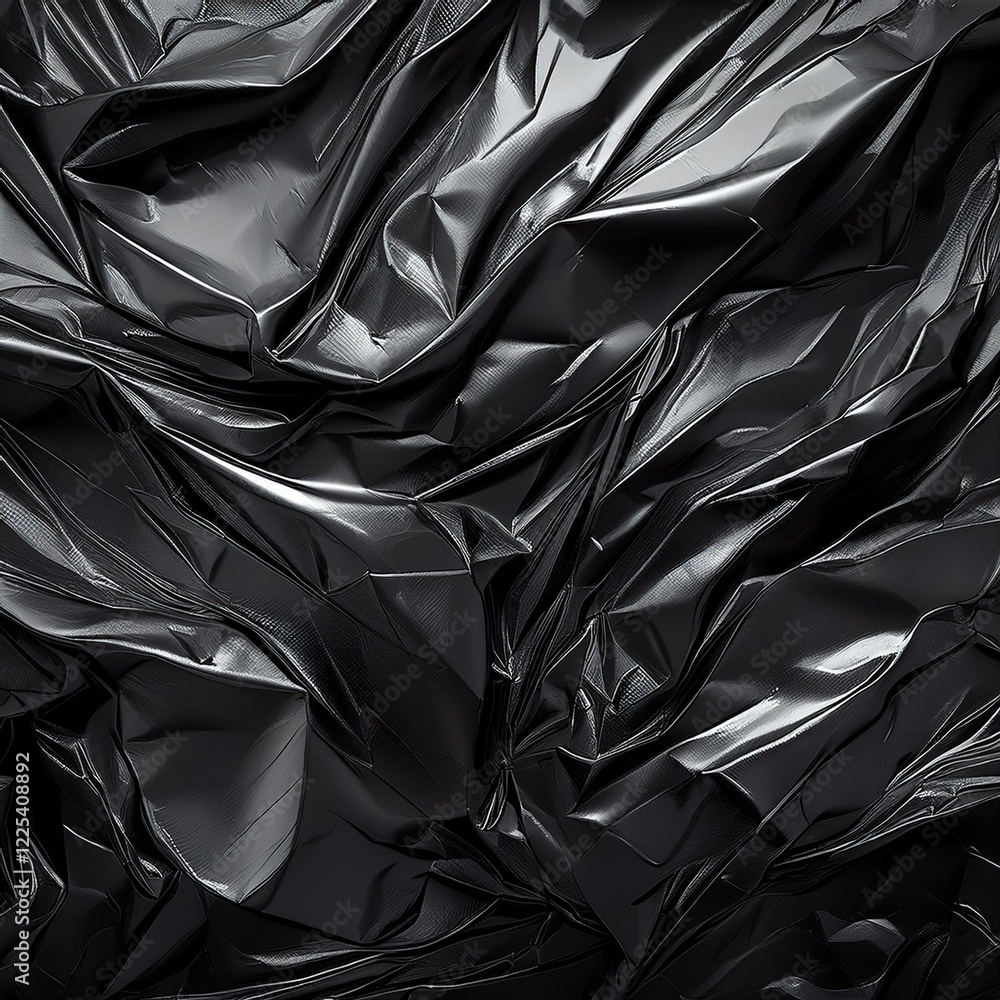 Hintergrund, Wallpaper zerknitterte Alufolie in schwarz Hintergrund, Wallpaper zerknitterte Alufolie in schwarz