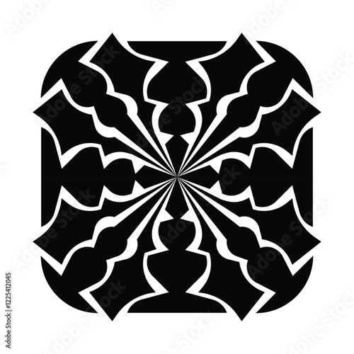 Geometric Black and White Pattern