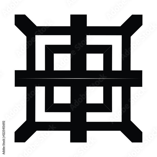 Geometric Black and White Pattern