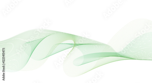 Abstract wave element for design. Abstract vector background with grey smoky waves.