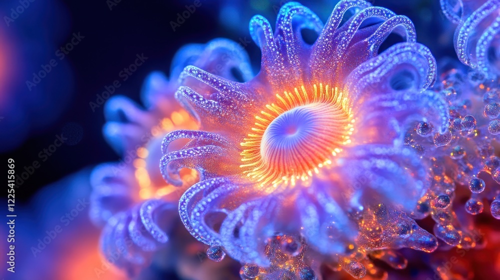 Luminous Underwater Bloom Glowing With Vibrant Colors Luminous Underwater Bloom Glowing With Vibrant Colors