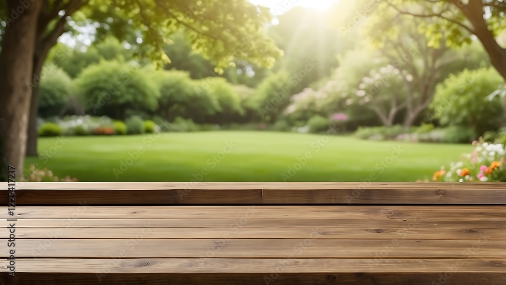 Fototapeta premium picnic table in the park