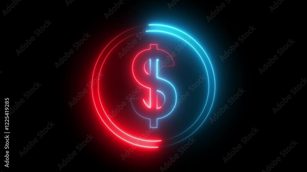 Glowing dollar icon animation Glowing Neon Dollar Sign Icon - Financial Focus and Wealth Concept on Black Background neon dollar icon animation on black background. Glowing dollar icon animation Glowing Neon Dollar Sign Icon - Financial Focus and Wealth Concept on Black Background neon dollar icon animation on black background.