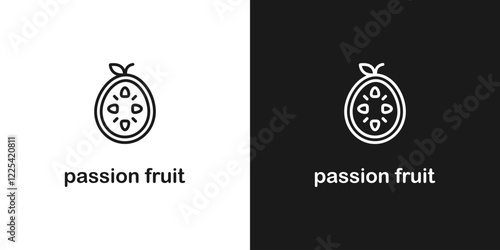 Passion fruit icon. Passion fruit vector icon. Fruit symbols for your web design. Fruits icon