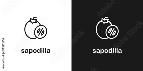 Sapodilla fruit icon. Sapodilla vector icon. Fruit symbols for your web design. Fruits icon