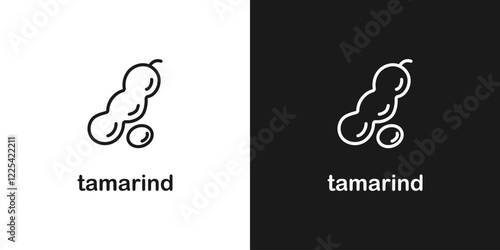 Tamarind fruit icon. Tamarind vector icon. Fruit symbols for your web design. Fruits icon