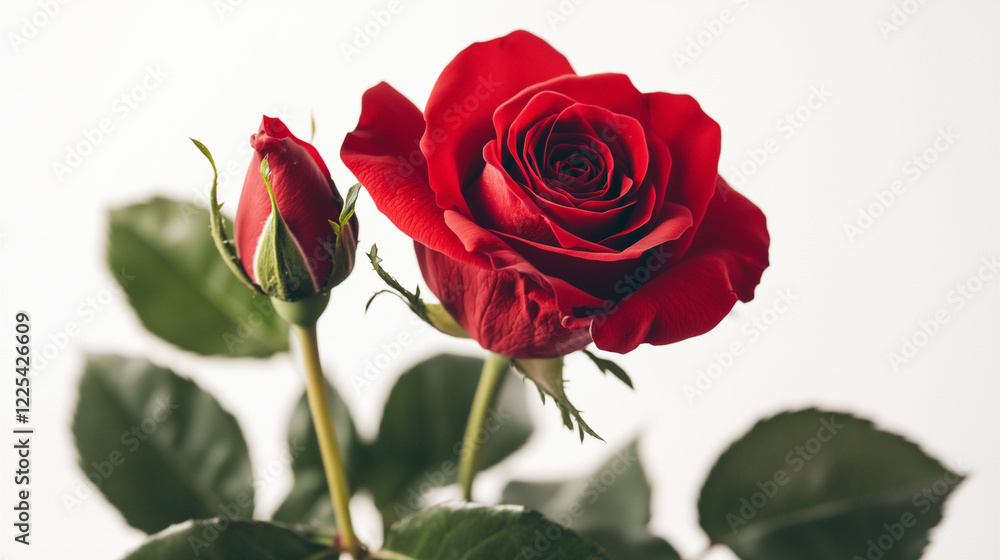 Beautiful red rose bouquet symbolizing love and romance with vibrant petals and green leaves Beautiful red rose bouquet symbolizing love and romance with vibrant petals and green leaves