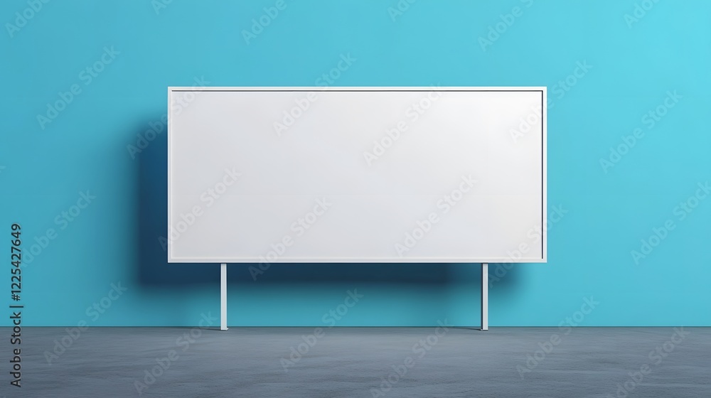 Fototapeta premium Blank Marketing Banner with Bold Color Accents and Ample Room for Campaign Text