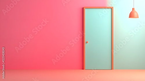 Blank Vertical Promotional Banner with Smooth Gradient and Open Space for Messaging