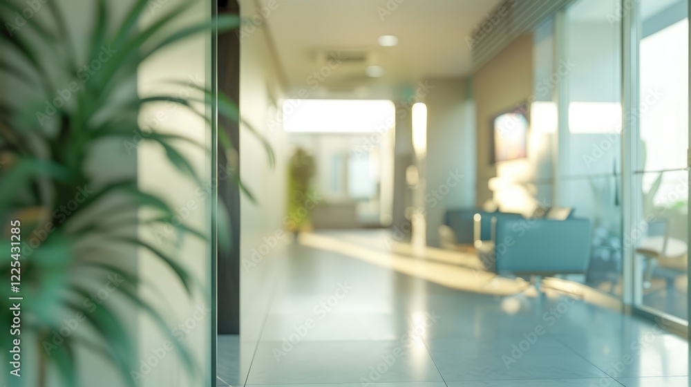 Blurry indoor office or hospital background with window light for ads and presentations. Blurry indoor office or hospital background with window light for ads and presentations.