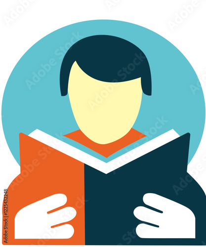 reading a book