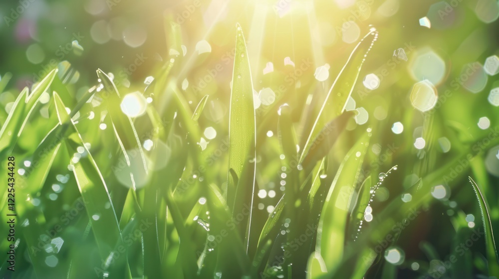 Fototapeta premium Dew Drops on Grass