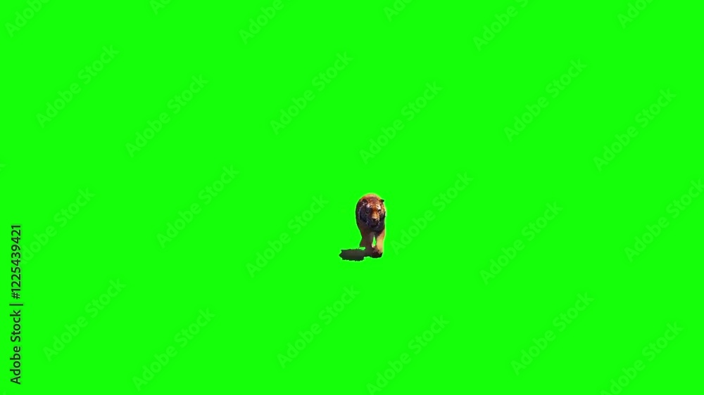 Tiger Walking On Green Screen 03 Tiger Walking On Green Screen 03