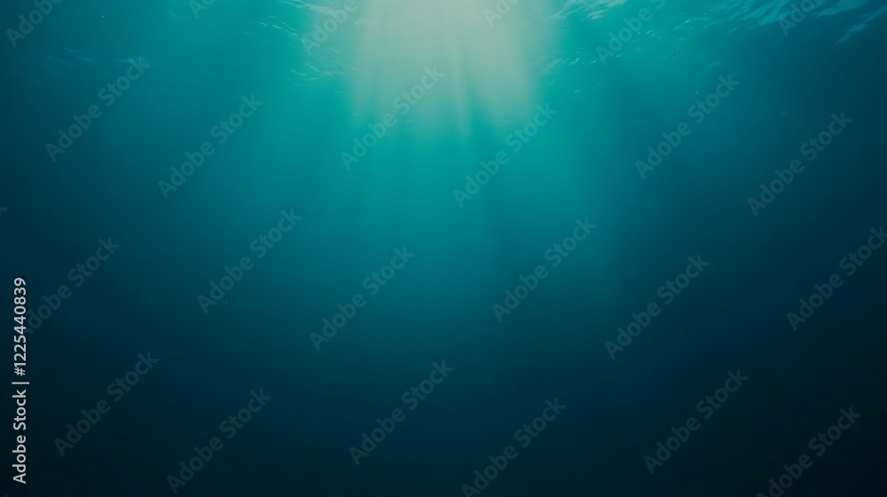 Fototapeta premium Sunbeams Illuminate Deep Ocean Depths