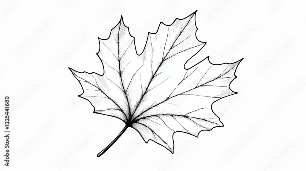 Elegant Maple Leaf Vector Illustration for Creative Design Projects Elegant Maple Leaf Vector Illustration for Creative Design Projects