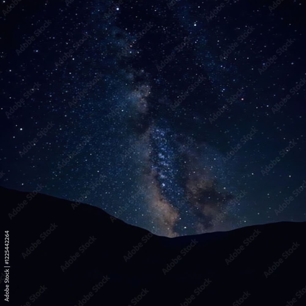 Obraz premium Dark, inky black background, countless twinkling stars , twinkle, milky way, sky