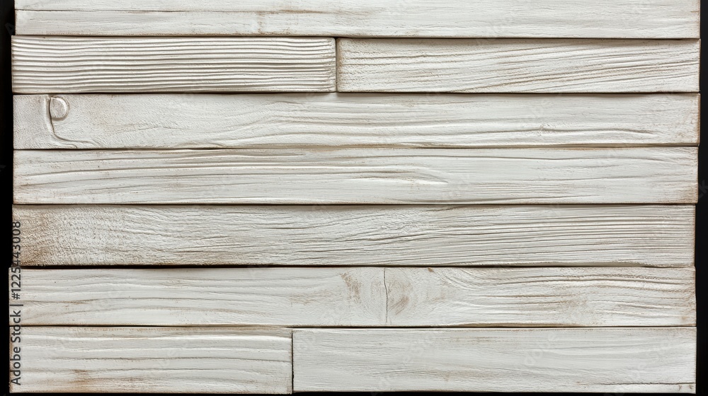 Obraz premium Vintage White Wood Planks in Horizontal Orientation