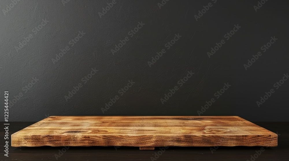 Wooden board mockup against dark backdrop Wooden board mockup against dark backdrop
