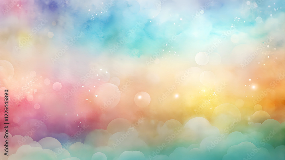 Dreamy watercolor gradient, joyful, April Fool’s background with copy space Dreamy watercolor gradient, joyful, April Fool’s background with copy space