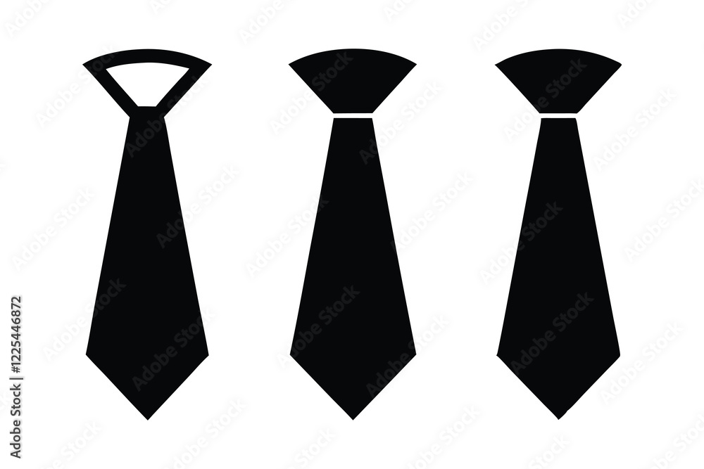 Fototapeta premium Tie icon vector set, Necktie symbol vector