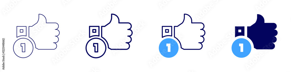First like icon in 4 different styles. Thin Line, Line, Bold, and Bold Line. Duotone style. Editable stroke First like icon in 4 different styles. Thin Line, Line, Bold, and Bold Line. Duotone style. Editable stroke