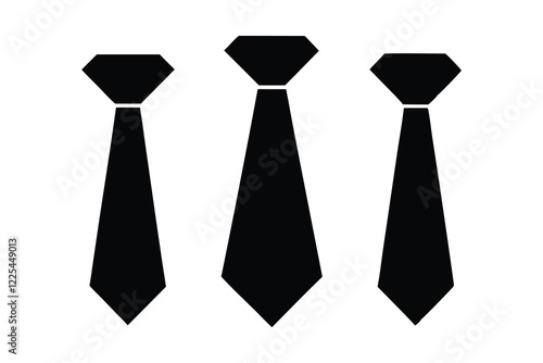Tie icon vector set, Necktie symbol vector