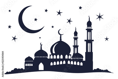 silhouette of mosque