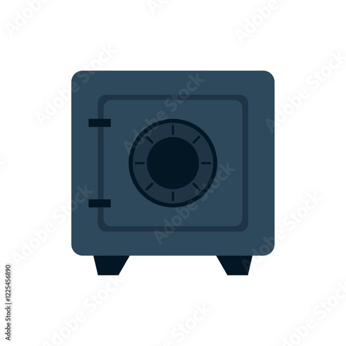 Vector image of a safe icon with a white background