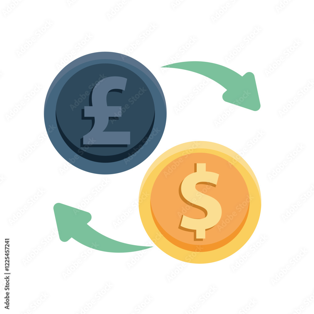 Vector image of a coin icon on a white background Vector image of a coin icon on a white background