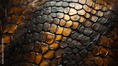 Close-up of snake skin texture. Animal surface pattern abstract style for background and wallpaper. Textile and fashion fabric design