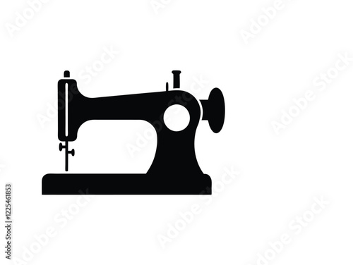 sewing machine  icon silhouette vector design