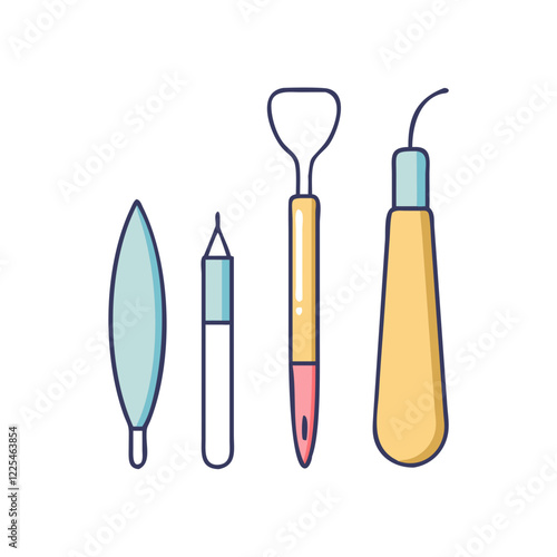 sculpting tools icon, sculpting tools vector illustration-simple illustration of sculpting tools, perfect for sculpting tools logos and icons photo