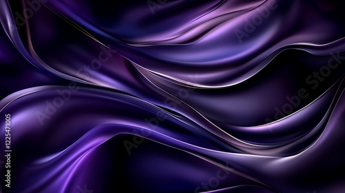 Wallpaper Mural Abstract Purple Waves of Flowing Fabric Design Torontodigital.ca
