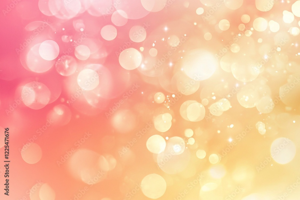 Abstract background with soft bokeh effects in pink and yellow hues, creating a dreamy atmosphere Abstract background with soft bokeh effects in pink and yellow hues, creating a dreamy atmosphere