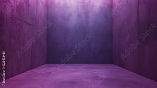 Purple Room Corner Concrete Wall Empty Space