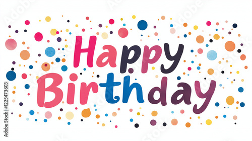 Happy Birthday Colorful Confetti: A vibrant and cheerful 