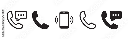 phone icon set, Telephone call sign, Contact us, Web icon set. Website set icon vector. for computer and mobile vector illustration eps 10.
