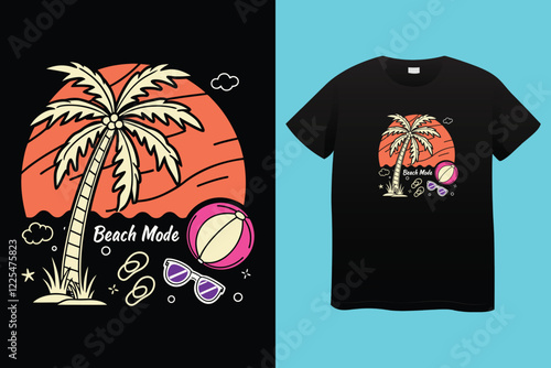 retro wave groove t-shirt design, summer vibes t-shirt typography design, print vector design, sunny day t-shirt design.