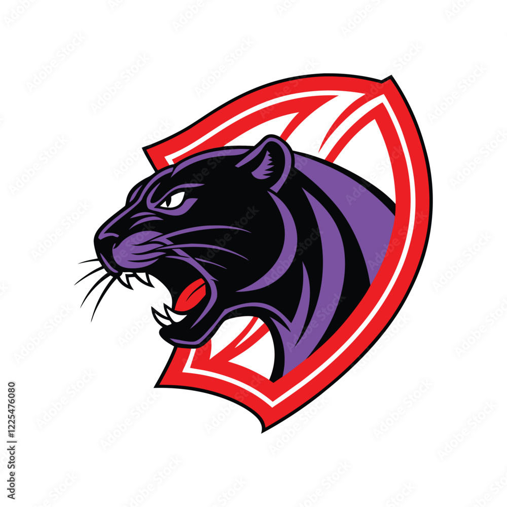 Obraz premium Jaguar mascot logo on white background