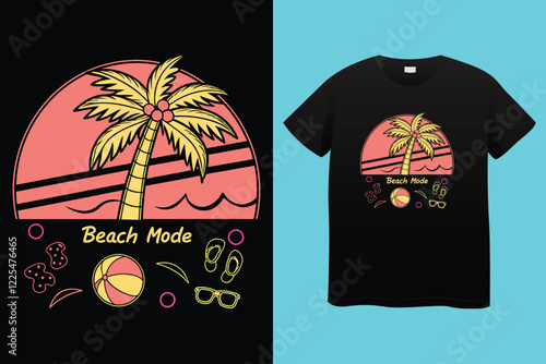 retro wave groove t-shirt design, summer vibes t-shirt typography design, print vector design, sunny day t-shirt design.