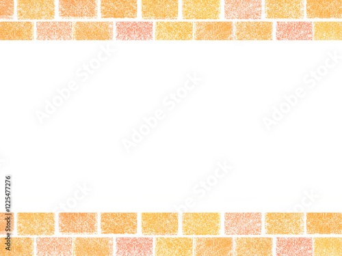 可愛いレンガの壁のフレーム　PNG 